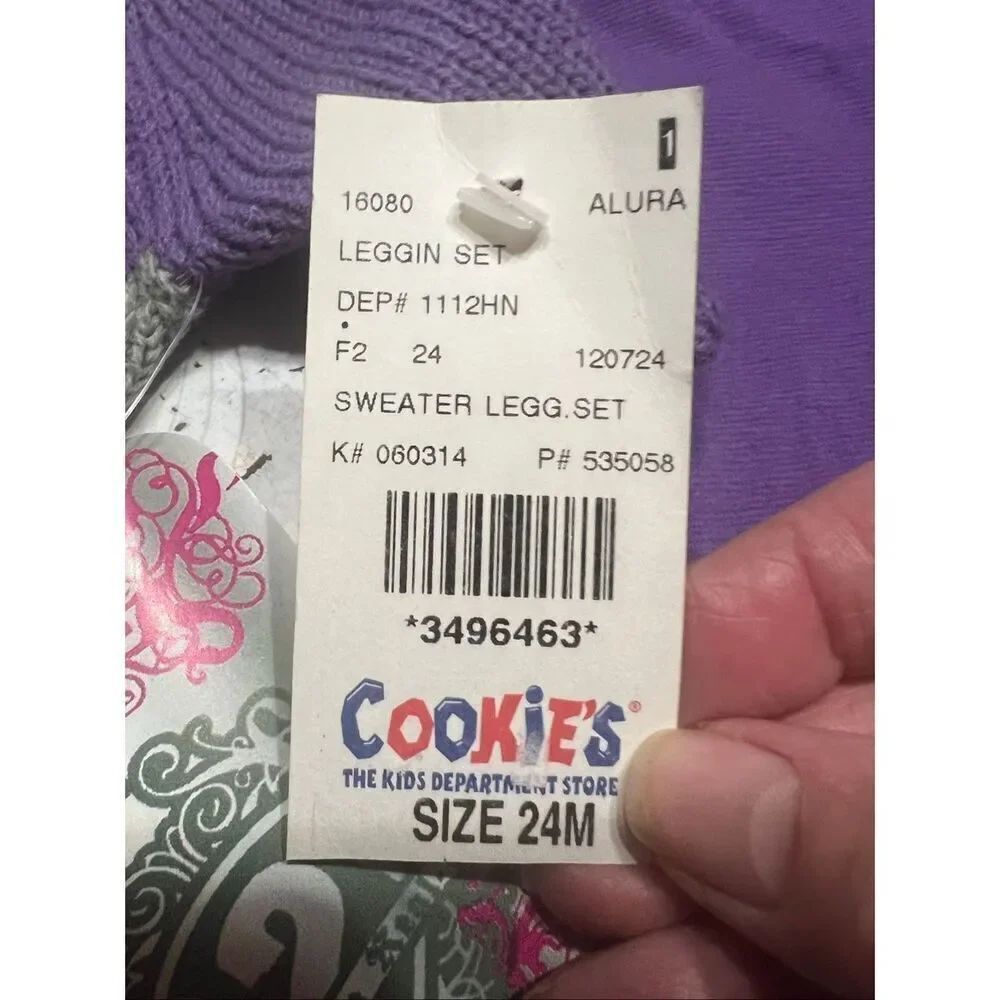 No Brand Toddler Girl Sweater Legging Set Sz 24M NWT - Picture 4 of 5